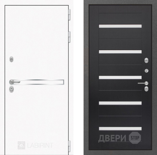Входная металлическая Дверь Лабиринт (LABIRINT) Лайн White 01 Венге в Жуковский
