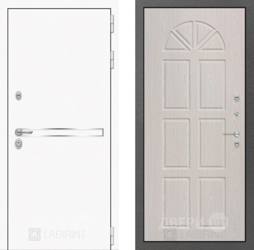 Входная металлическая Дверь Лабиринт (LABIRINT) Лайн White 15 VINORIT Алмон 25 в Жуковский