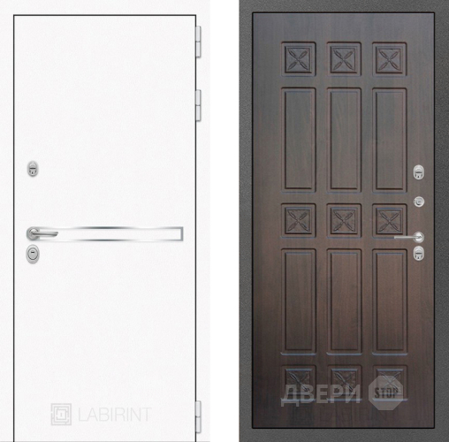 Входная металлическая Дверь Лабиринт (LABIRINT) Лайн White 16 VINORIT Алмон 28 в Жуковский