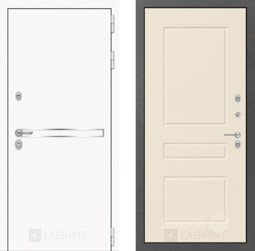 Дверь Лабиринт (LABIRINT) Лайн White 03 Крем софт в Жуковский