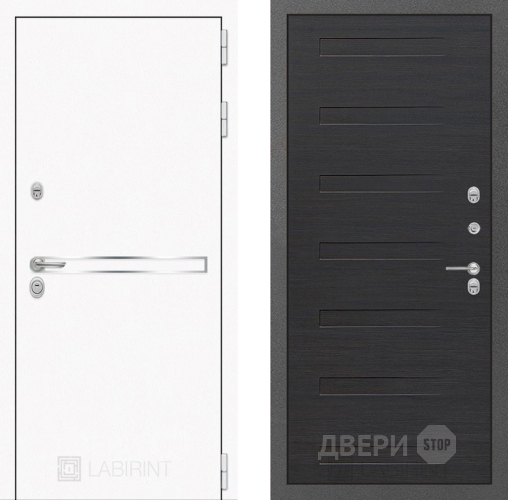 Входная металлическая Дверь Лабиринт (LABIRINT) Лайн White 14 Эковенге поперечный в Жуковский