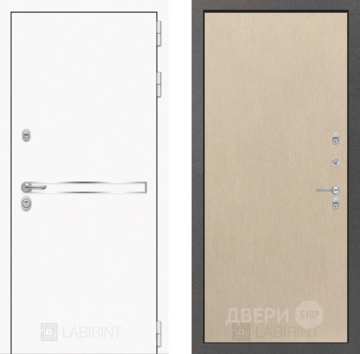 Входная металлическая Дверь Лабиринт (LABIRINT) Лайн White 05 Венге светлый в Жуковский