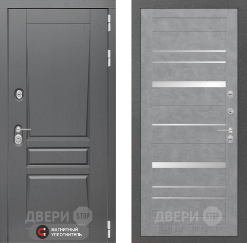 Входная металлическая Дверь Лабиринт (LABIRINT) Платинум 20 Бетон светлый в Жуковский