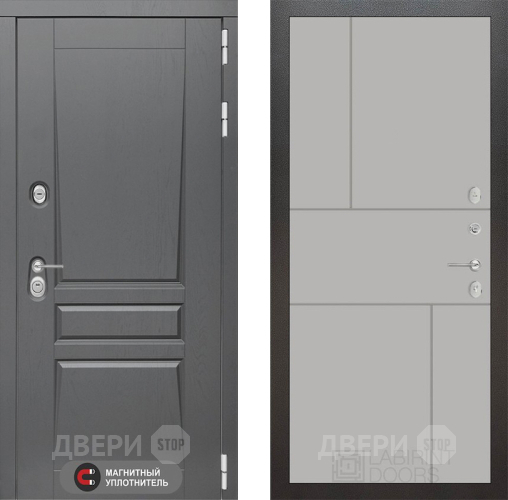 Входная металлическая Дверь Лабиринт (LABIRINT) Платинум 21 Грей софт в Жуковский