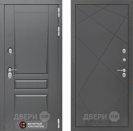 Входная металлическая Дверь Лабиринт (LABIRINT) Платинум 24 Графит софт в Жуковский