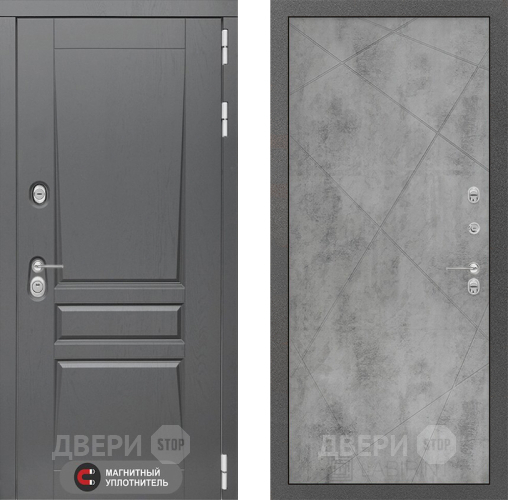 Входная металлическая Дверь Лабиринт (LABIRINT) Платинум 24 Бетон светлый в Жуковский