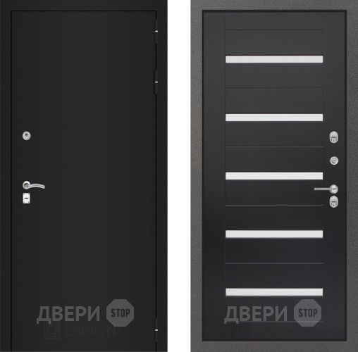 Входная металлическая Дверь Лабиринт (LABIRINT) Classic шагрень черная 01 Венге в Жуковский