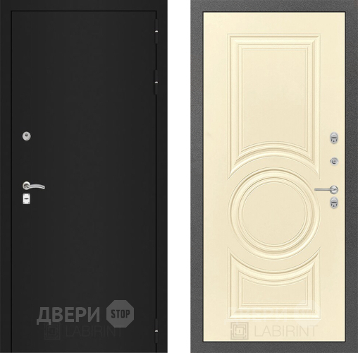 Входная металлическая Дверь Лабиринт (LABIRINT) Classic шагрень черная 23 Шампань в Жуковский