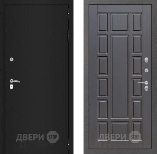 Входная металлическая Дверь Лабиринт (LABIRINT) Classic шагрень черная 12 Венге в Жуковский