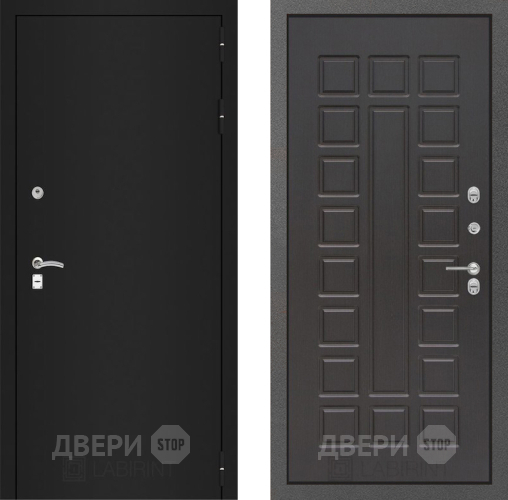 Входная металлическая Дверь Лабиринт (LABIRINT) Classic шагрень черная 04 Венге в Жуковский