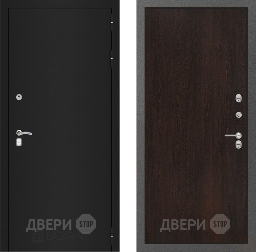 Входная металлическая Дверь Лабиринт (LABIRINT) Classic шагрень черная 05 Венге в Жуковский