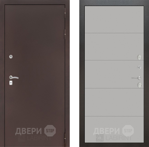 Входная металлическая Дверь Лабиринт (LABIRINT) Classic антик медь 13 Грей софт в Жуковский