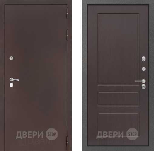 Входная металлическая Дверь Лабиринт (LABIRINT) Classic антик медь 03 Орех премиум в Жуковский