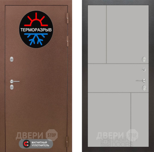 Входная металлическая Дверь Лабиринт (LABIRINT) Термо Магнит 21 Грей софт в Жуковский