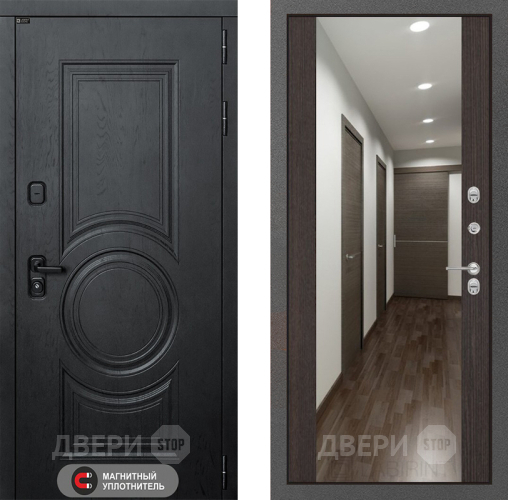 Входная металлическая Дверь Лабиринт (LABIRINT) Гранд Зеркало Максимум Венге в Жуковский