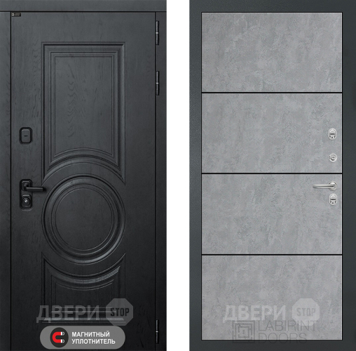 Входная металлическая Дверь Лабиринт (LABIRINT) Гранд 25 Бетон светлый в Жуковский