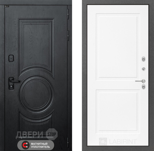 Входная металлическая Дверь Лабиринт (LABIRINT) Гранд 11 Белый софт в Жуковский