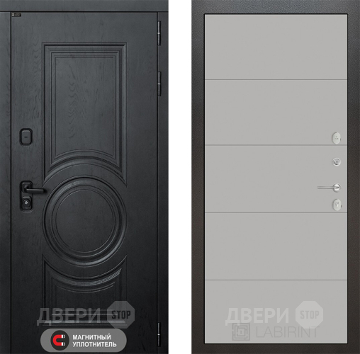 Входная металлическая Дверь Лабиринт (LABIRINT) Гранд 13 Грей софт в Жуковский