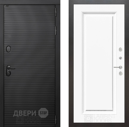 Входная металлическая Дверь Лабиринт (LABIRINT) Вулкано 27 Белый (RAL-9003) в Жуковский