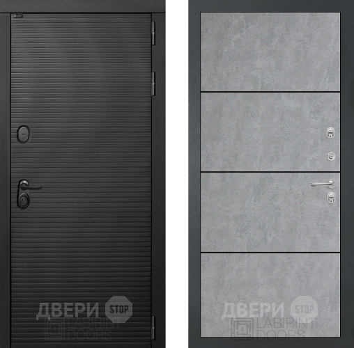 Входная металлическая Дверь Лабиринт (LABIRINT) Вулкано 25 Бетон светлый в Жуковский