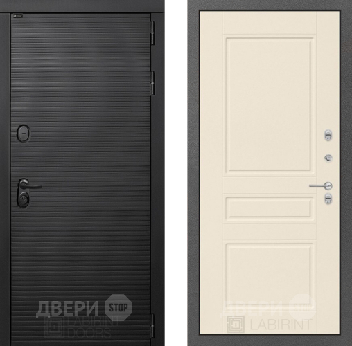Входная металлическая Дверь Лабиринт (LABIRINT) Вулкано 03 Крем софт в Жуковский