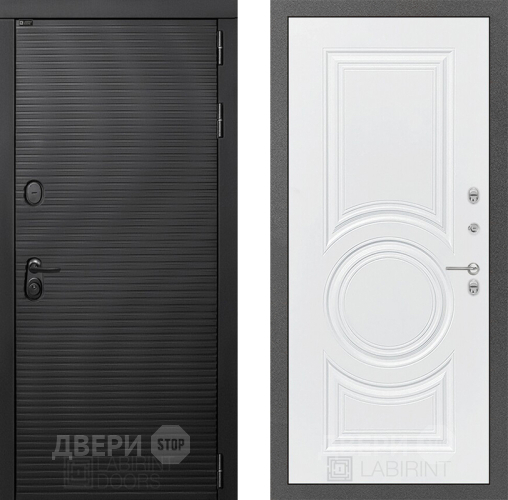 Входная металлическая Дверь Лабиринт (LABIRINT) Вулкано 23 Белый софт в Жуковский