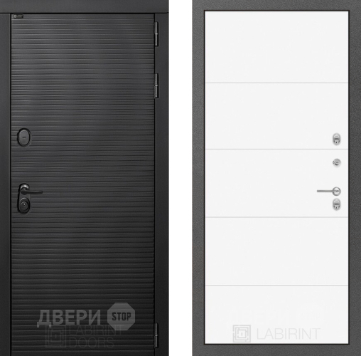 Входная металлическая Дверь Лабиринт (LABIRINT) Вулкано 13 Белый софт в Жуковский