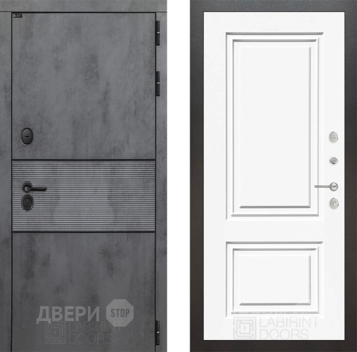 Дверь Лабиринт (LABIRINT) Инфинити 26 Белый (RAL-9003) в Жуковский