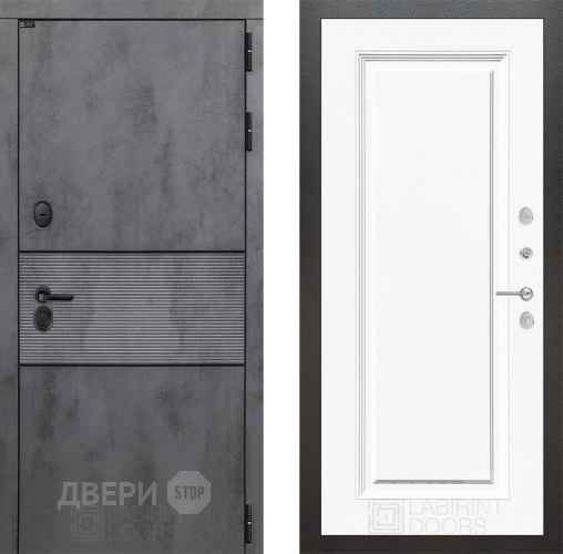 Входная металлическая Дверь Лабиринт (LABIRINT) Инфинити 27 Белый (RAL-9003) в Жуковский