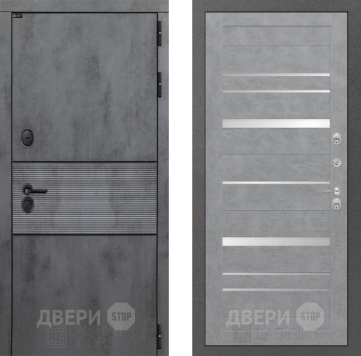 Входная металлическая Дверь Лабиринт (LABIRINT) Инфинити 20 Бетон светлый в Жуковский