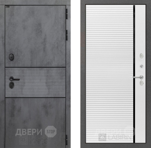 Входная металлическая Дверь Лабиринт (LABIRINT) Инфинити 22 Белый софт в Жуковский