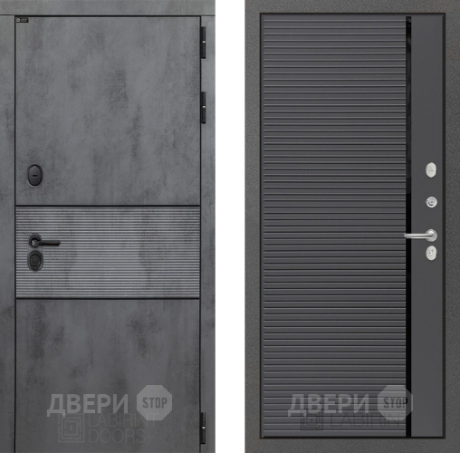 Входная металлическая Дверь Лабиринт (LABIRINT) Инфинити 22 Графит софт в Жуковский