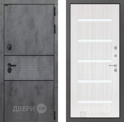 Входная металлическая Дверь Лабиринт (LABIRINT) Инфинити 01 Сандал белый в Жуковский