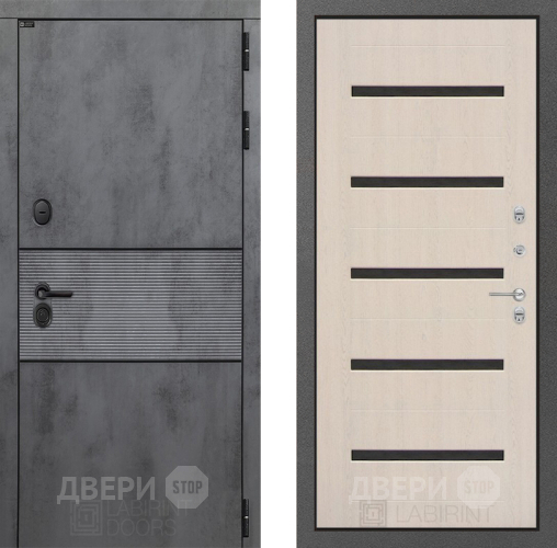 Входная металлическая Дверь Лабиринт (LABIRINT) Инфинити 01 Беленый дуб в Жуковский