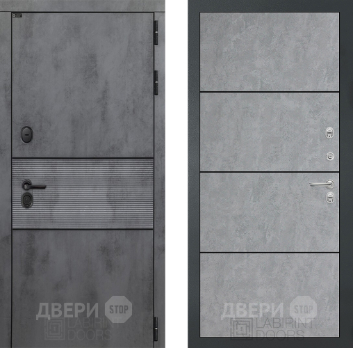 Входная металлическая Дверь Лабиринт (LABIRINT) Инфинити 25 Бетон светлый в Жуковский