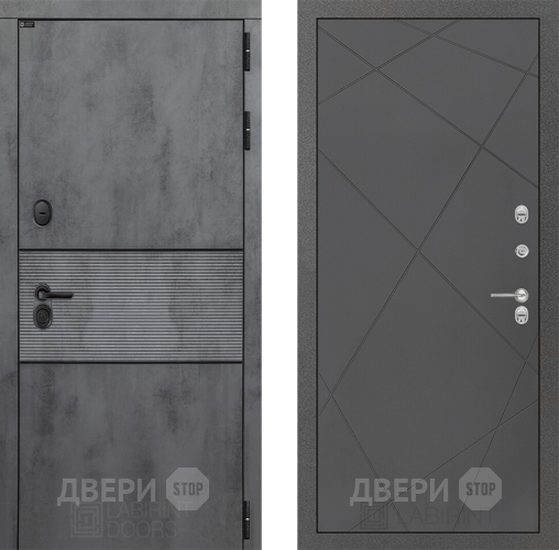 Входная металлическая Дверь Лабиринт (LABIRINT) Инфинити 24 Графит софт в Жуковский