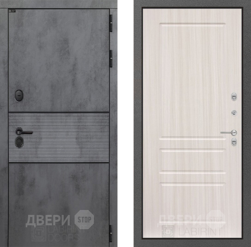 Входная металлическая Дверь Лабиринт (LABIRINT) Инфинити 03 Сандал белый в Жуковский