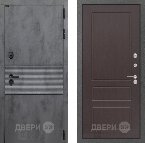 Входная металлическая Дверь Лабиринт (LABIRINT) Инфинити 03 Орех премиум в Жуковский