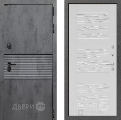 Входная металлическая Дверь Лабиринт (LABIRINT) Инфинити 06 Белое дерево в Жуковский