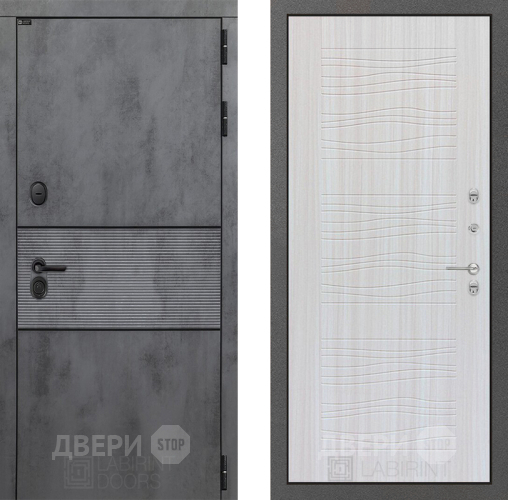 Входная металлическая Дверь Лабиринт (LABIRINT) Инфинити 06 Сандал белый в Жуковский