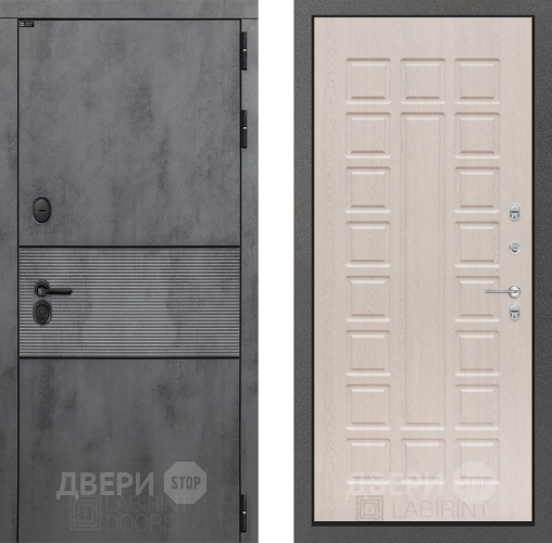 Входная металлическая Дверь Лабиринт (LABIRINT) Инфинити 04 Беленый дуб в Жуковский