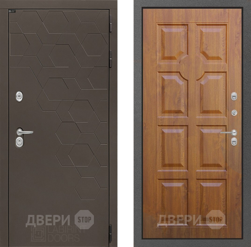 Входная металлическая Дверь Лабиринт (LABIRINT) Смоки 17 Дуб золото в Жуковский