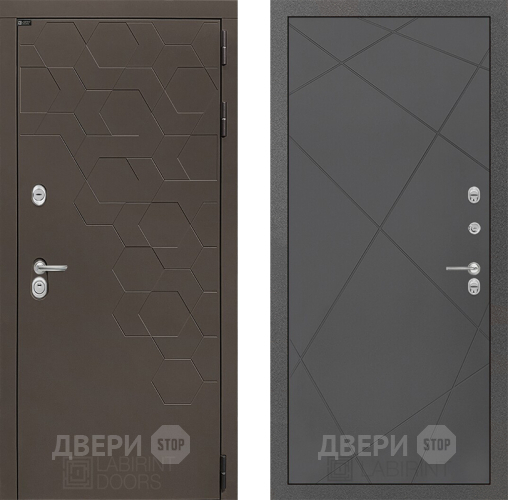 Входная металлическая Дверь Лабиринт (LABIRINT) Смоки 24 Графит софт в Жуковский