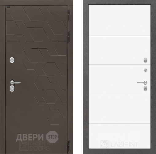 Дверь Лабиринт (LABIRINT) Смоки 13 Белый софт в Жуковский