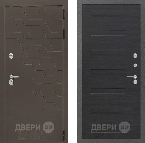 Входная металлическая Дверь Лабиринт (LABIRINT) Смоки 14 Эковенге поперечный в Жуковский