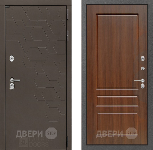 Входная металлическая Дверь Лабиринт (LABIRINT) Смоки 03 Орех бренди в Жуковский