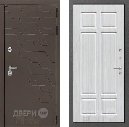 Входная металлическая Дверь Лабиринт (LABIRINT) Смоки 08 Кристалл вуд в Жуковский