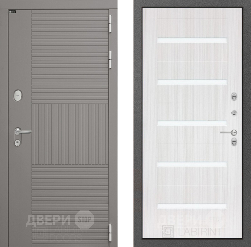 Входная металлическая Дверь Лабиринт (LABIRINT) Формо 01 Сандал белый в Жуковский