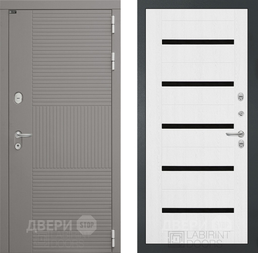 Входная металлическая Дверь Лабиринт (LABIRINT) Формо 01 Белое дерево в Жуковский
