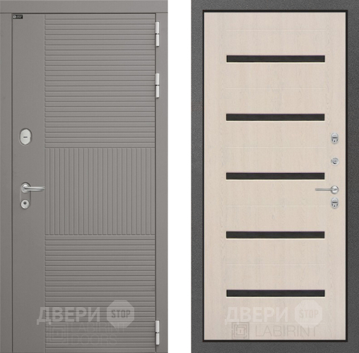 Входная металлическая Дверь Лабиринт (LABIRINT) Формо 01 Беленый дуб в Жуковский